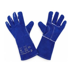 Blue Leather Welding Gloves