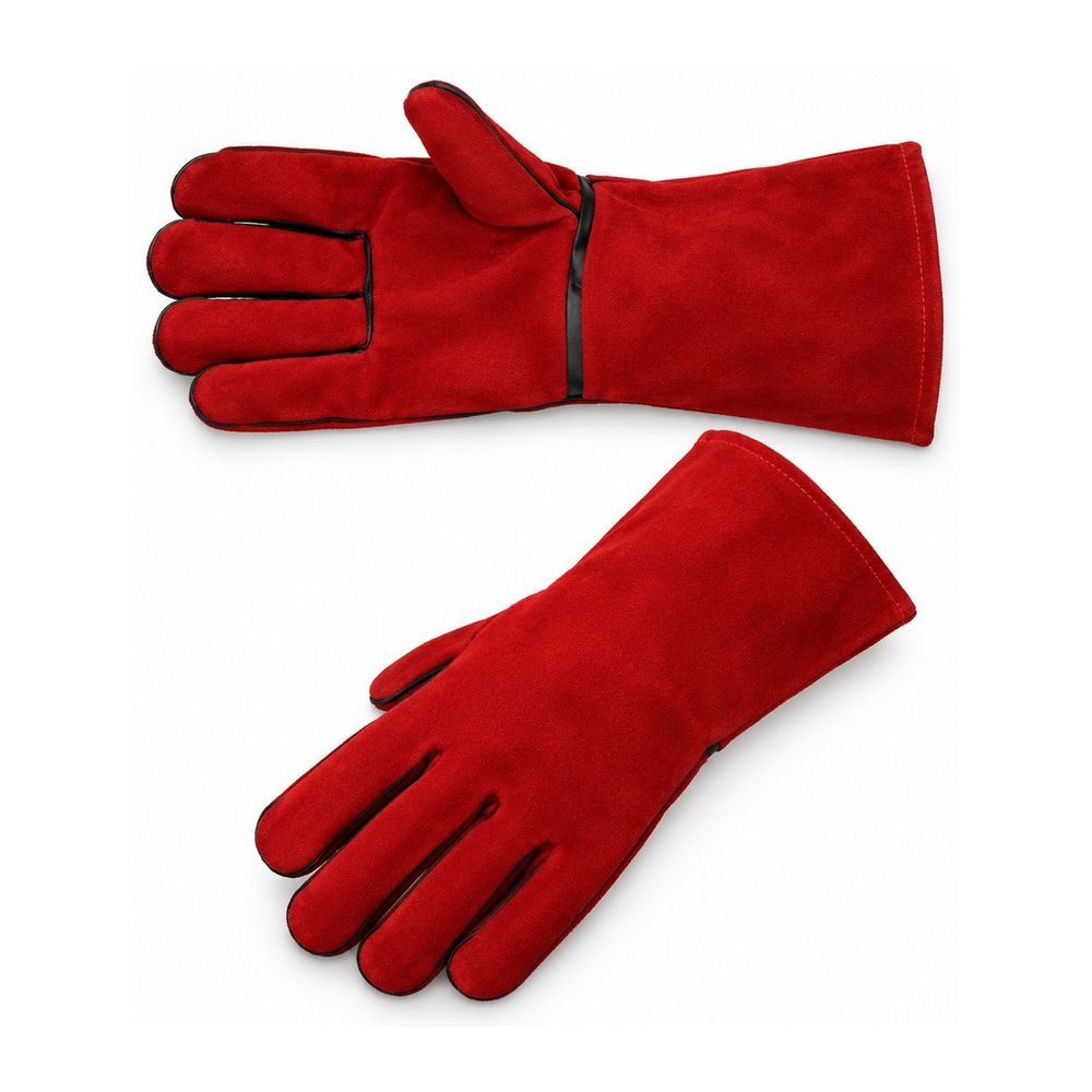 Red Leather Welding Gloves